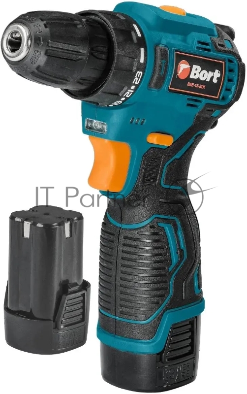 Дрель-шуруповерт BORT BAB-16-BLK (2x2Ah+ЗУ)