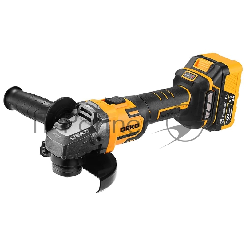 Углошлифовальная машина бесщеточная DEKO DKAG-125, 20В, 2*4.0Ач
