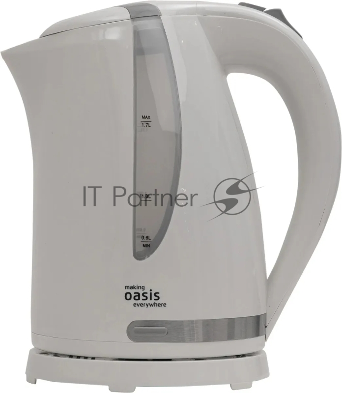 Чайник электрический Oasis K-2PW 1.7л. 2200Вт белый корпус: пластик
