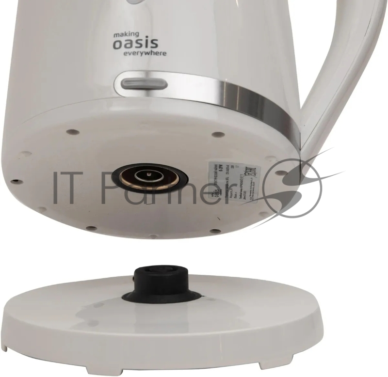 Чайник электрический Oasis K-2PW 1.7л. 2200Вт белый корпус: пластик