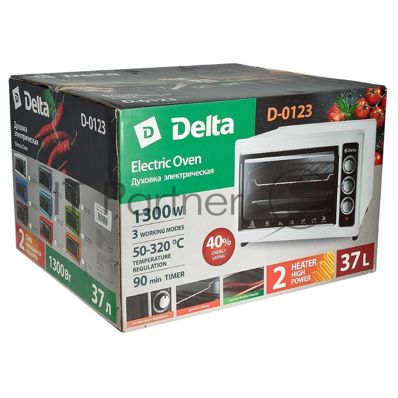 Мини-печь DELTA D-0123 КОРИЧНЕВАЯ