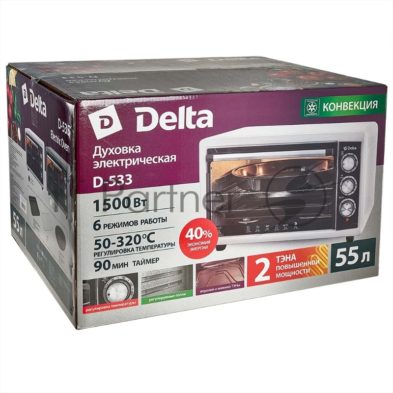 Мини-печь DELTA D-533 белая