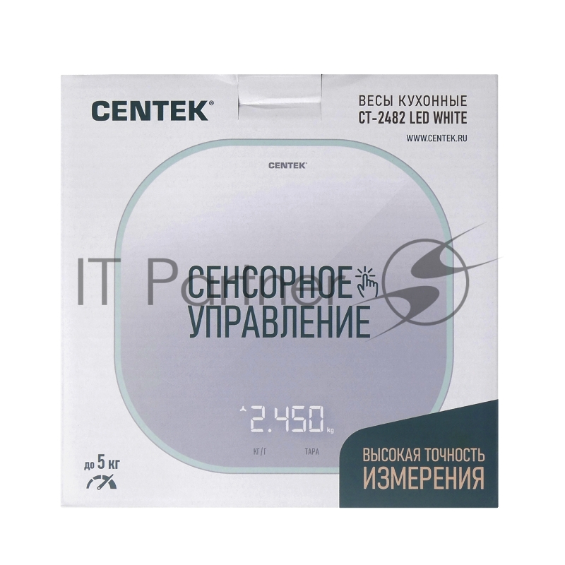 Весы кухонные CENTEK CT-2482 LED White