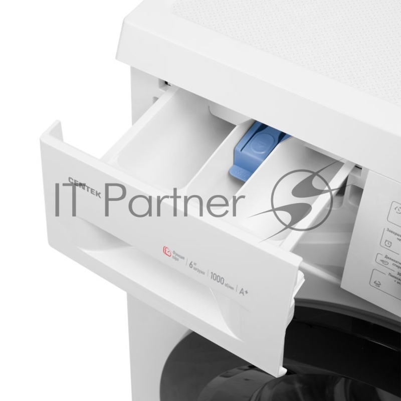 Стиральная машина CENTEK CT-1902 белый, загрузка фронтальная 6кг, 1000 об/мин, Класс A+