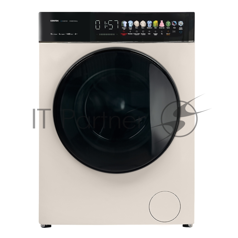 Стиральная машина с сушкой CENTEK CT-1977 белый, загрузка фронтальная 10кг, 1400 об/мин, Класс А+++