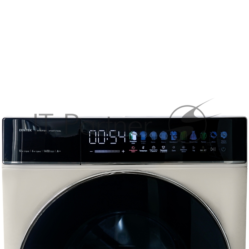 Стиральная машина с сушкой CENTEK CT-1977 белый, загрузка фронтальная 10кг, 1400 об/мин, Класс А+++