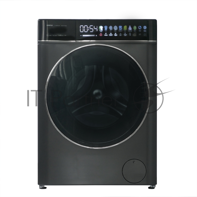 Стиральная машина с сушкой CENTEK CT-1976 серый, загрузка фронтальная 10кг, 1400 об/мин, Класс А+++