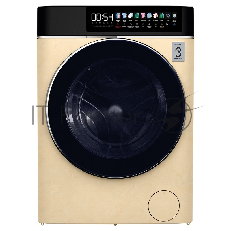 Стиральная машина с сушкой CENTEK CT-1949 бежевый, загрузка фронтальная 10 кг, 1400 об/мин, Класс А+++