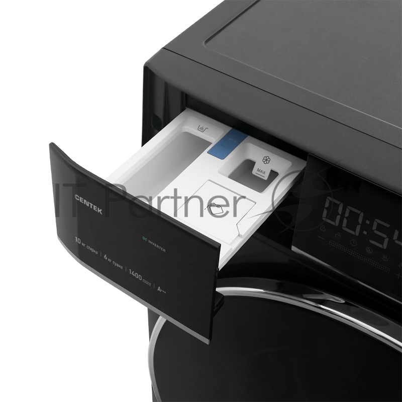 Стиральная машина с сушкой CENTEK CT-1948 серый, загрузка фронтальная 10 кг, 1400 об/мин, Класс А+++