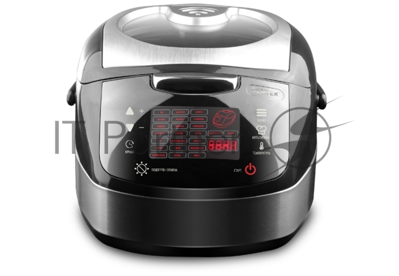 Мультиварка Centek CT-1472 Ceramic <чёрный/сталь> 860Вт, 5.0л, LED, 21 программа