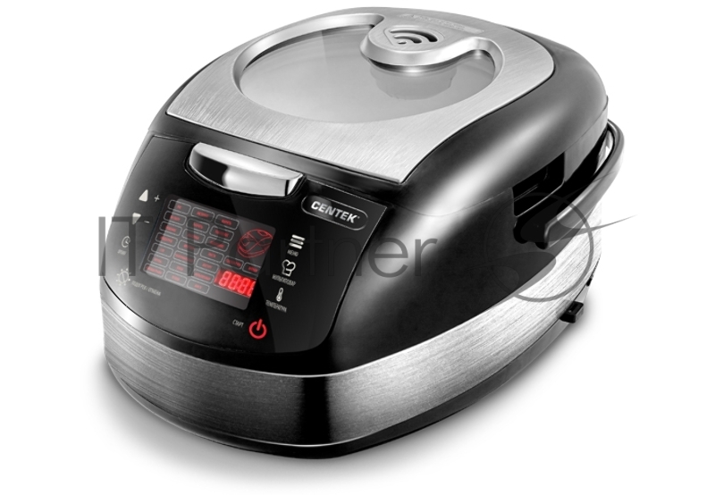 Мультиварка Centek CT-1472 Ceramic <чёрный/сталь> 860Вт, 5.0л, LED, 21 программа