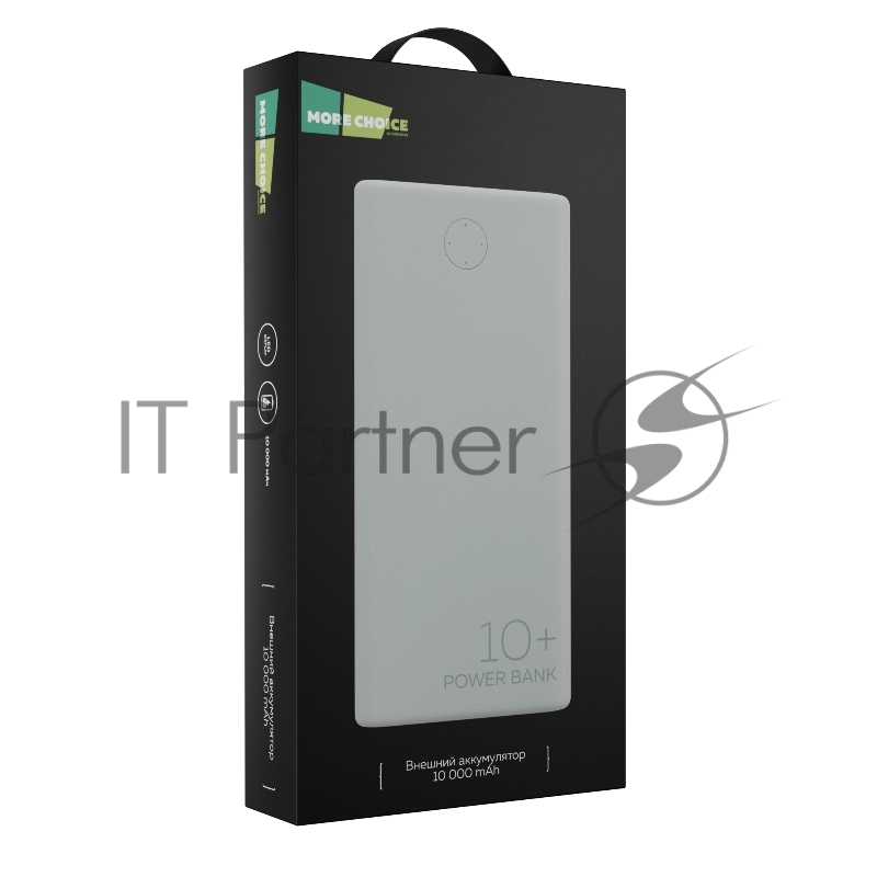 Мобильный аккумулятор More choice (4610196408694) PB11-10 White 10000mAh 2USB