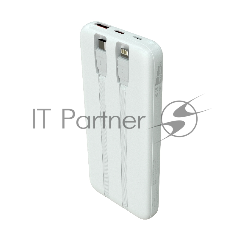 Мобильный аккумулятор More choice (4620202550606) PB55-10 с кабелем 1USB 3.0A - 10000mAh белый