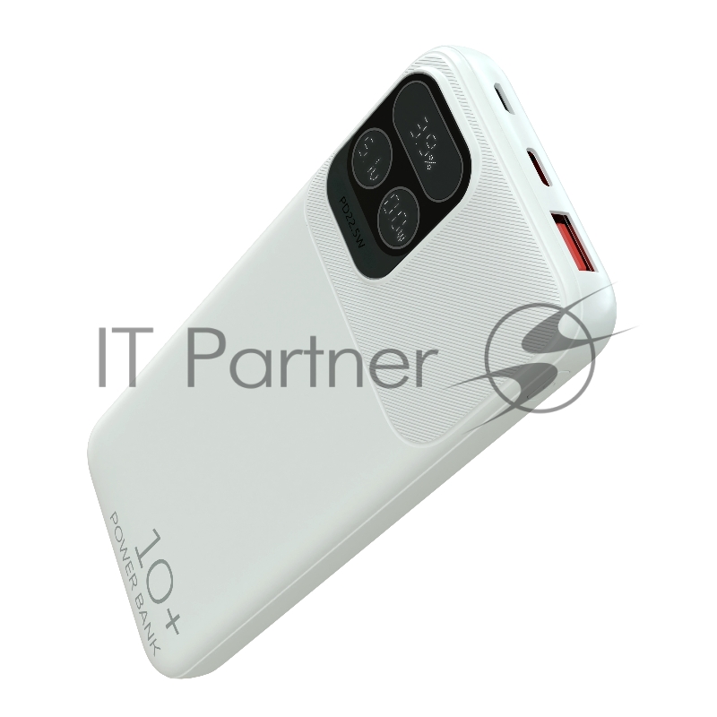 Мобильный аккумулятор More choice (4620202550606) PB55-10 с кабелем 1USB 3.0A - 10000mAh белый