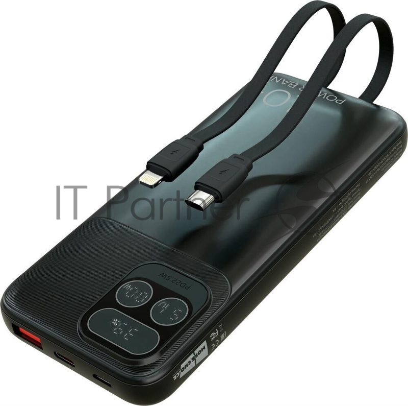 Мобильный аккумулятор More choice (4620202550590) PB55-10 с кабелем 1USB 3.0A 22.5W PD - 10000mAh черный