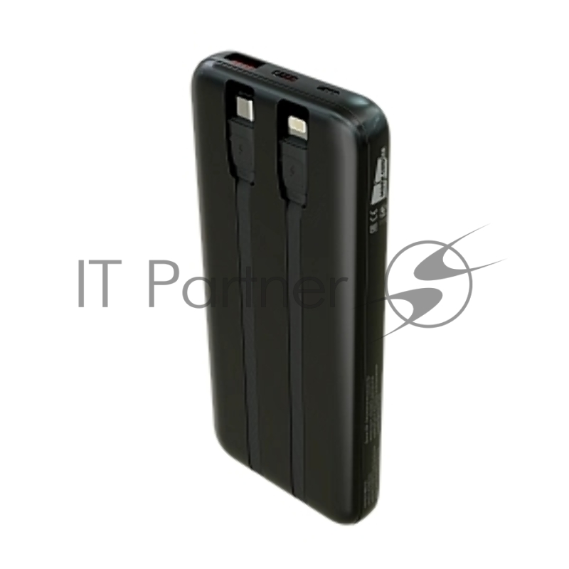 Мобильный аккумулятор More choice (4620202550590) PB55-10 с кабелем 1USB 3.0A 22.5W PD - 10000mAh черный