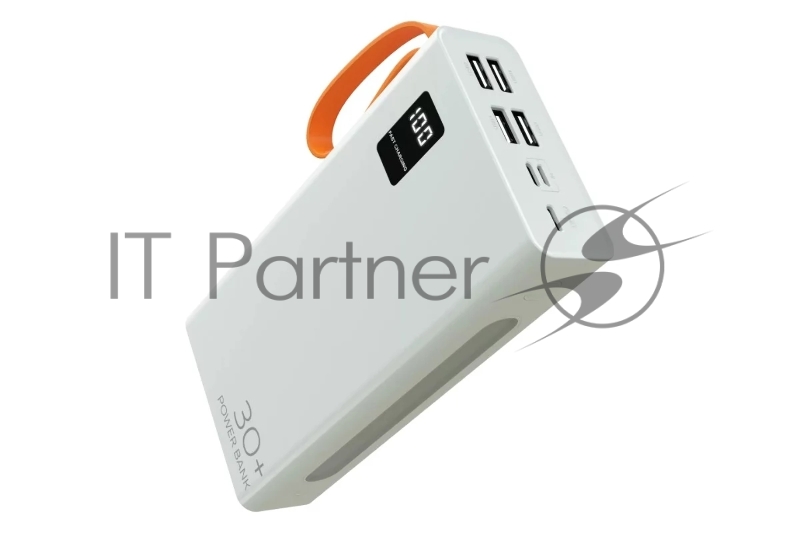 Мобильный аккумулятор More choice (4620202550583) PB22-30 с кабелем 2USB 2.1A - 30000mAh белый