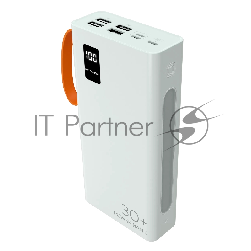 Мобильный аккумулятор More choice (4620202550583) PB22-30 с кабелем 2USB 2.1A - 30000mAh белый