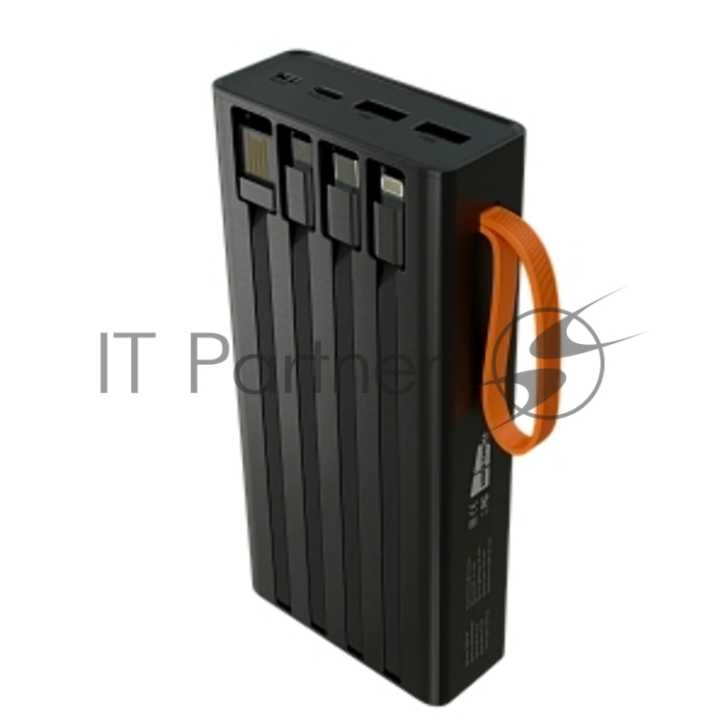Мобильный аккумулятор More choice (4620202550569) PB22-20 с кабелем 2USB 2.1A - 20000mAh черный