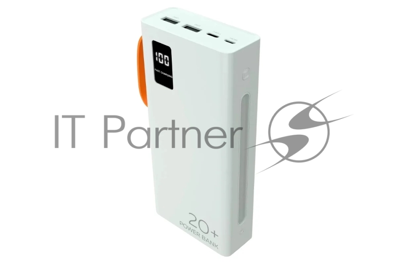 Мобильный аккумулятор More choice (4620202550552) PB22-20 с кабелем 2USB 2.1A - 20000mAh белый