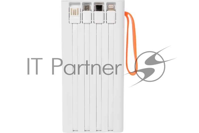 Мобильный аккумулятор More choice (4620202550552) PB22-20 с кабелем 2USB 2.1A - 20000mAh белый