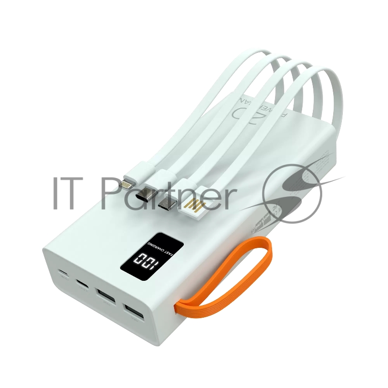 Мобильный аккумулятор More choice (4620202550552) PB22-20 с кабелем 2USB 2.1A - 20000mAh белый