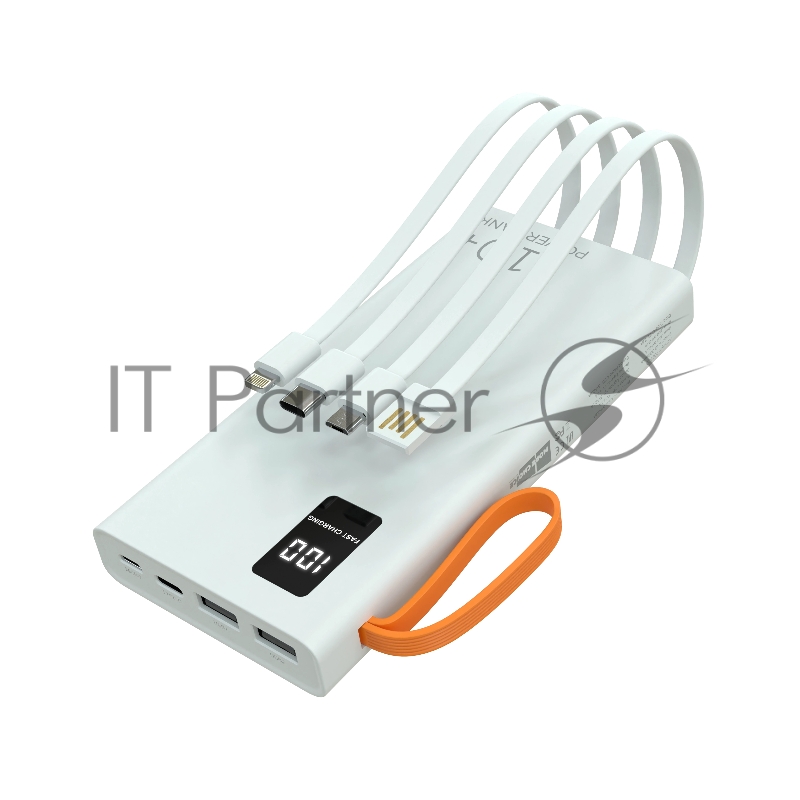 Мобильный аккумулятор More choice (4620202550545) PB22-10 с кабелем 2USB 2.1A - 10000mAh белый