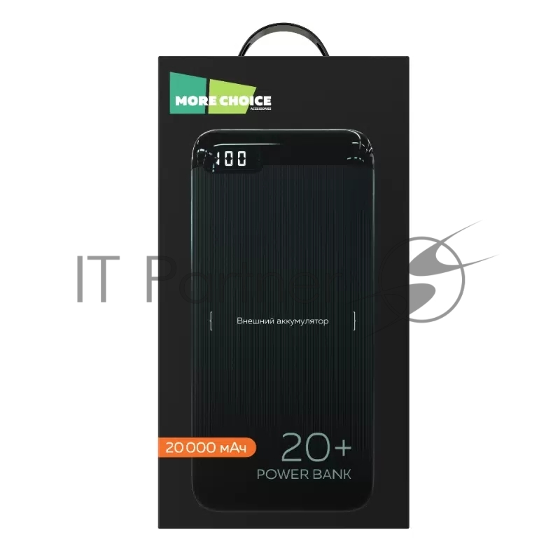 Мобильный аккумулятор More choice (4620202550521) PB19-20 2USB 2.1A - 20000mAh черный