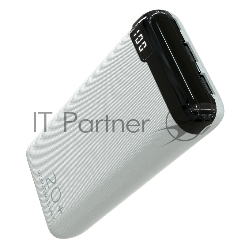 Мобильный аккумулятор More choice (4620202550514) PB19-20 2USB 2.1A - 20000mAh белый