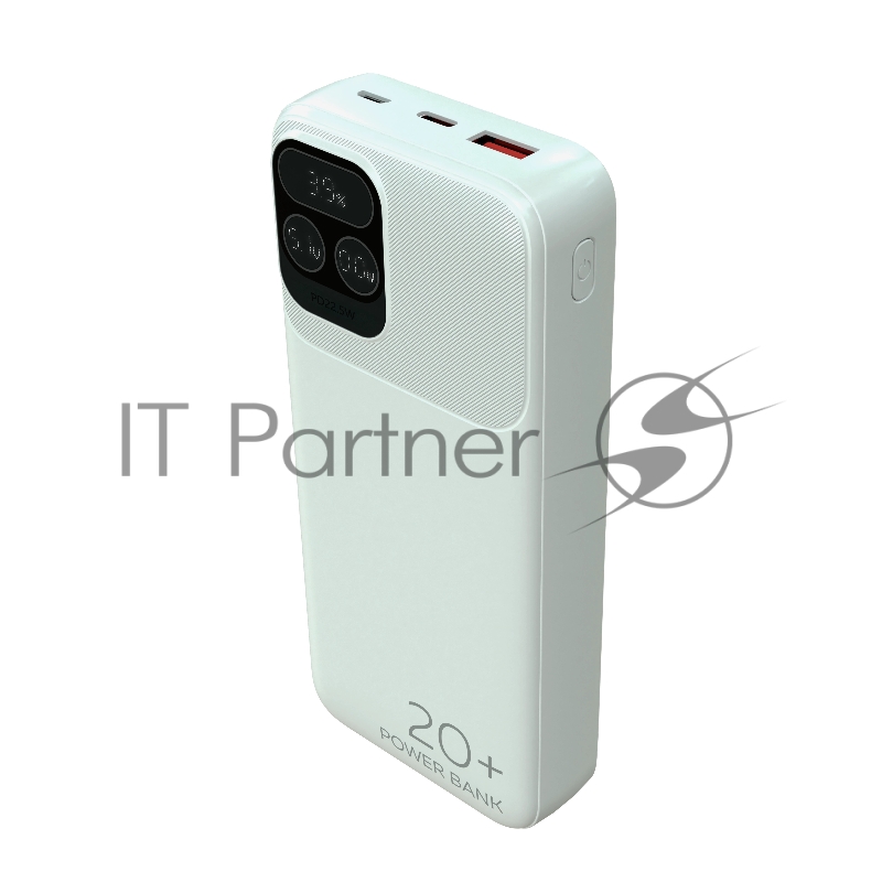 Мобильный аккумулятор More choice (4620202550613) PB55-20 с кабелем 1USB 3.0A 22.5W PD - 20000mAh белый