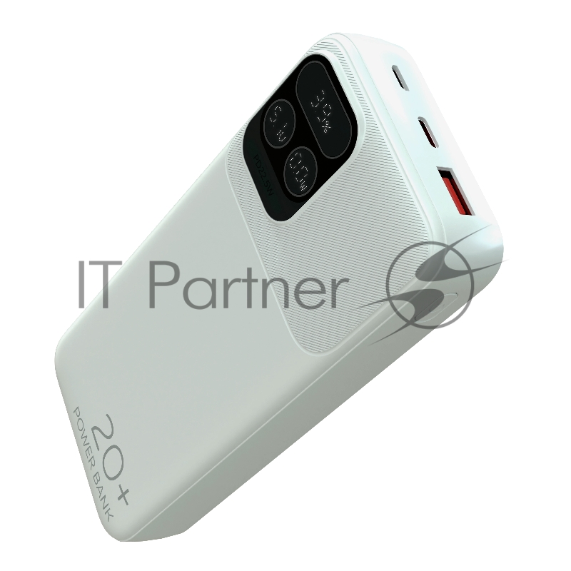 Мобильный аккумулятор More choice (4620202550613) PB55-20 с кабелем 1USB 3.0A 22.5W PD - 20000mAh белый