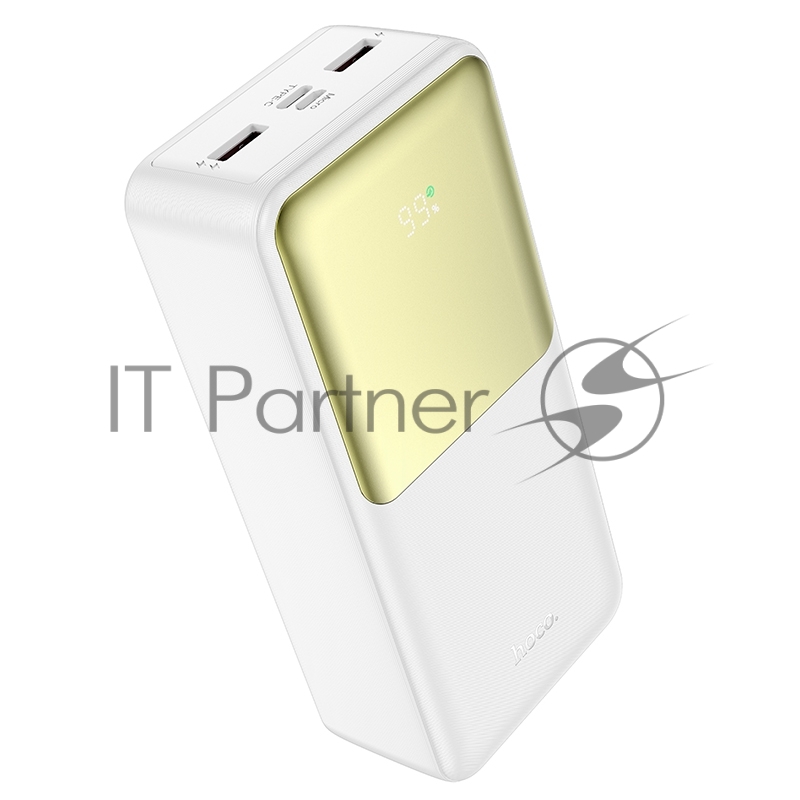 Портативный аккумулятор Hoco J136B, 30000мАч, QC/PD, 3A, с дисплеем, белый