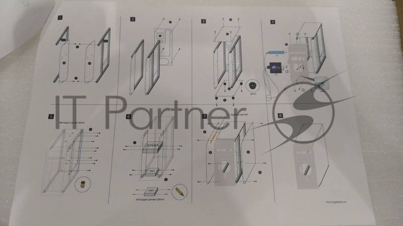 Корпус Gigabyte 20MB1-STC302-1E. GTWHUB-S (в разборе)