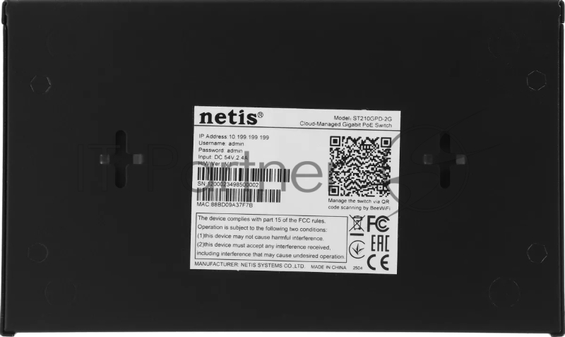 Коммутатор Netis ST210GPD-2G (L2) 10x1Гбит/с 8PoE 117W настраиваемый
