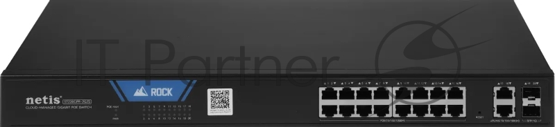 Коммутатор Netis ST220GPR-2G2S (L2) 18x1Гбит/с 2SFP 16PoE 225W настраиваемый