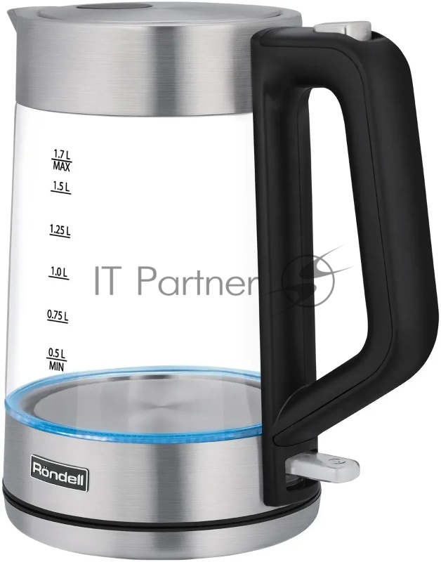 Чайник электрический Rondell RDE-1008 1.7л. 2200Вт прозрачный корпус: стекло