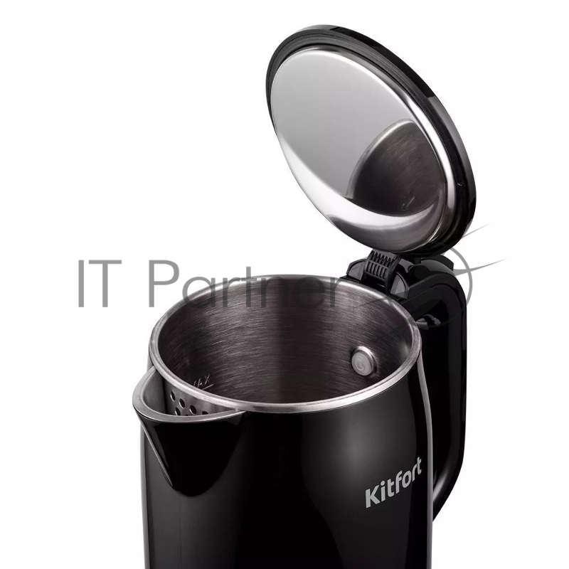 Чайник электрический Kitfort КТ-6131 1.7л. 2200Вт черный корпус: металл/пластик