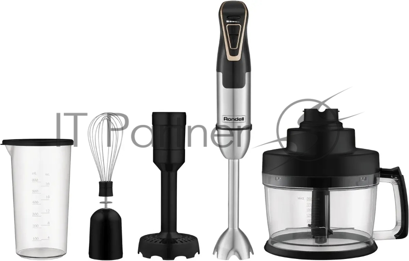 Блендер погружной Rondell RDE-1303 1800Вт черный/нержавеющая сталь