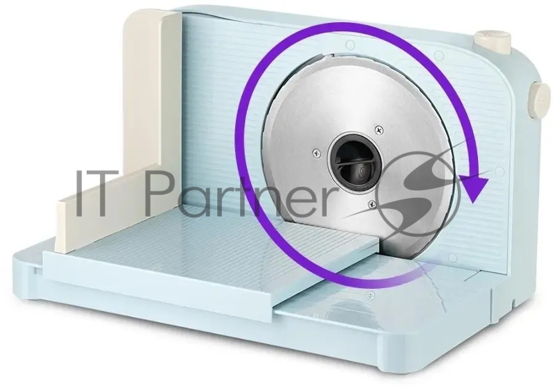 Ломтерезка Kitfort КТ-6268 150Вт (нарезка до 15мм) голубой/белый