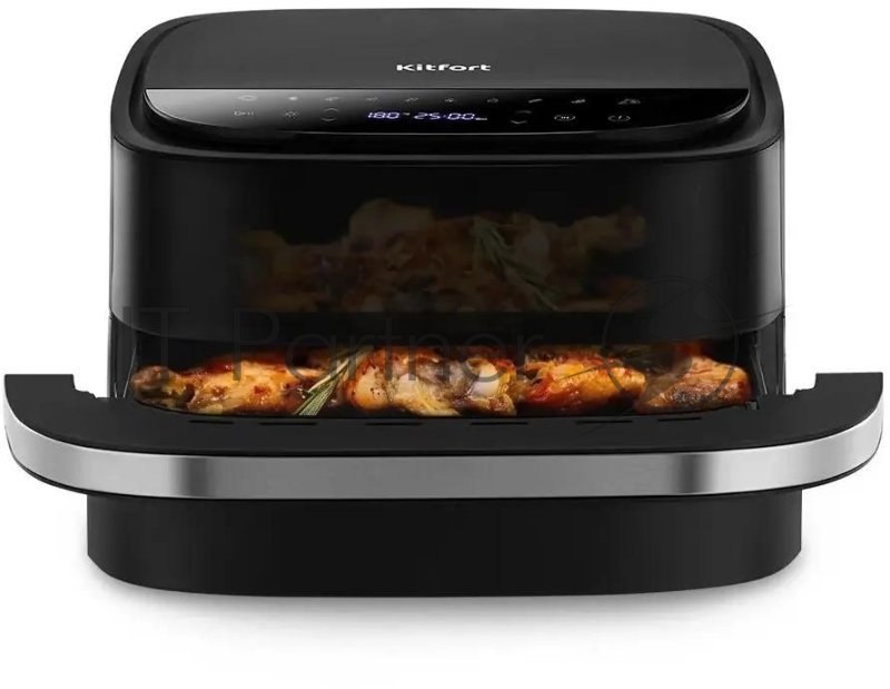 Аэрогриль Kitfort КТ-2289 2200Вт черный/серебристый