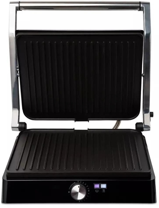 Электрогриль Kitfort КТ-1662 2200Вт черный/серебристый