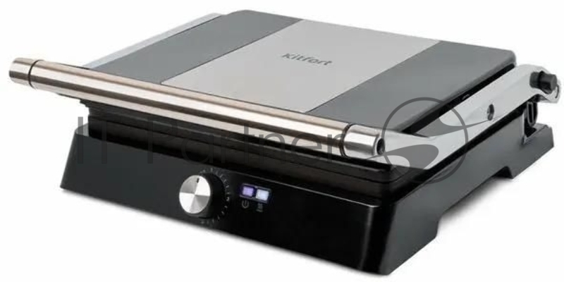 Электрогриль Kitfort КТ-1662 2200Вт черный/серебристый