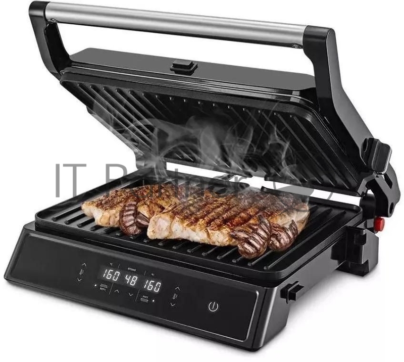 Электрогриль Kitfort КТ-3682 2000Вт черный/серебристый