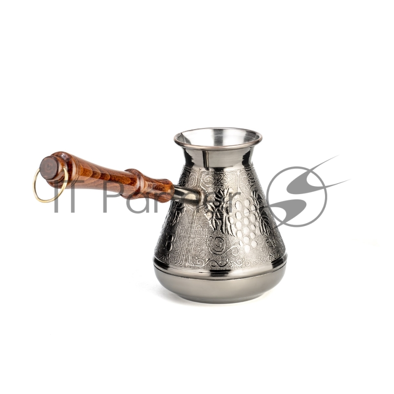 Турка медная LARA LR15-01 300мл <Виноград> деревянная, лакированная ручка с латунным кольцом