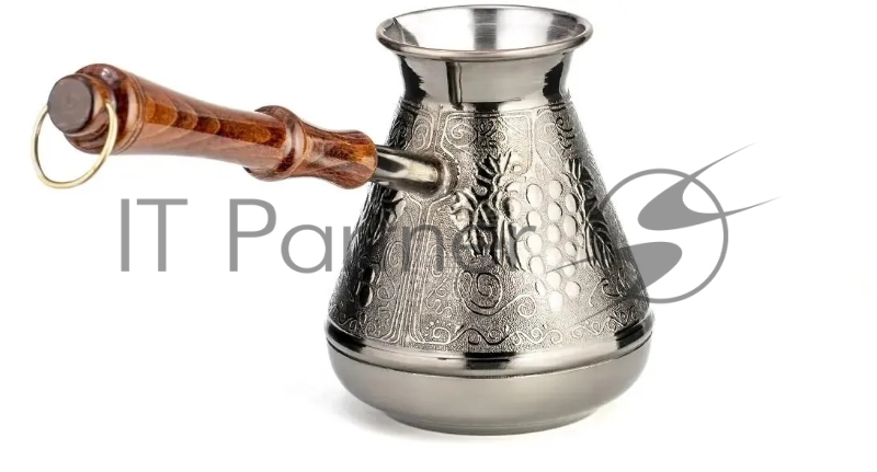 Турка медная LARA LR15-03 640мл <Виноград> деревянная, лакированная ручка с латунным кольцом