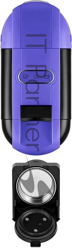 Кофемашина Kitfort КТ-7105-1 1450Вт черный/фиолетовый