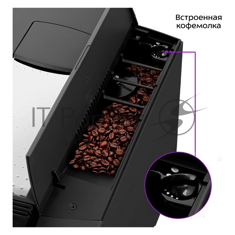 Кофемашина Kitfort КТ-7320 1400Вт серебристый/черный