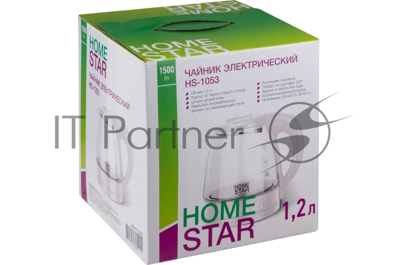 Чайник электрический HOMESTAR HS-1053 белый (106464)