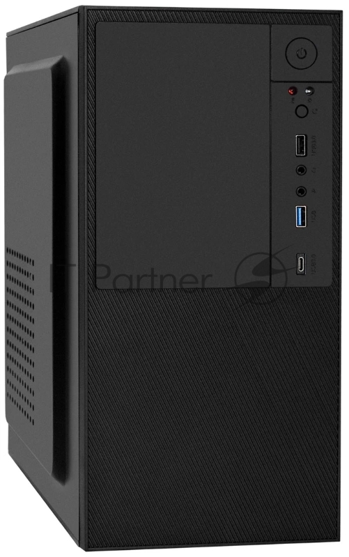 Корпус Minitower ExeGate BAA-308UC-AA500 (mATX, БП AA500 с вент. 8см, 1*USB+1*USB3.0+1*TypeC, HD Audio, черный)