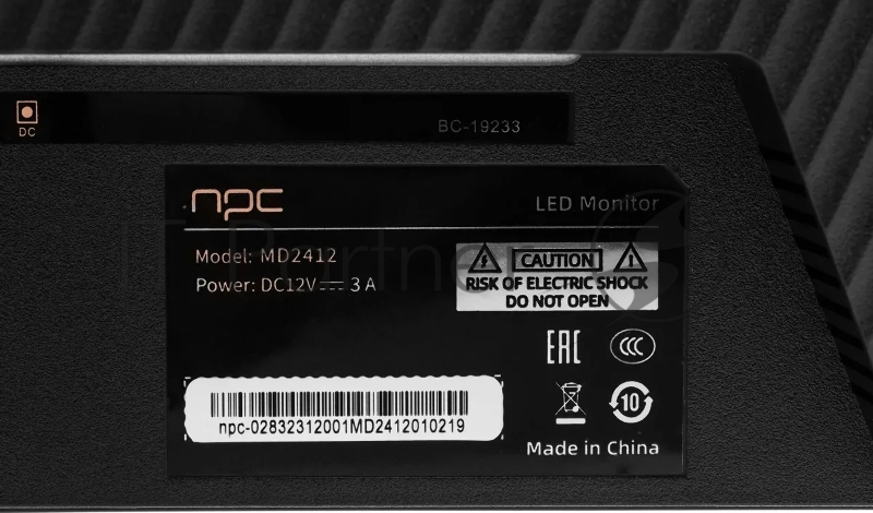 Монитор NPC 23.8 MD2412 черный IPS LED 16:9 HDMI M/M 250cd 178гр/178гр 1920x1080 180Hz G-Sync FreeSync DP FHD USB 3.12кг